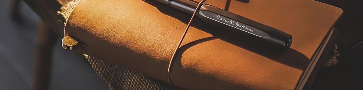 book, pen, notebook, diary, desk, writing, office, table, note, creative, brown book